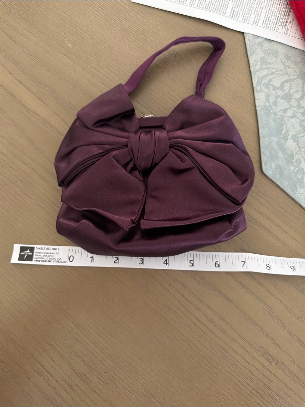 Valentino Garavani Satin Bow Mini Bag in Plum pre-owner